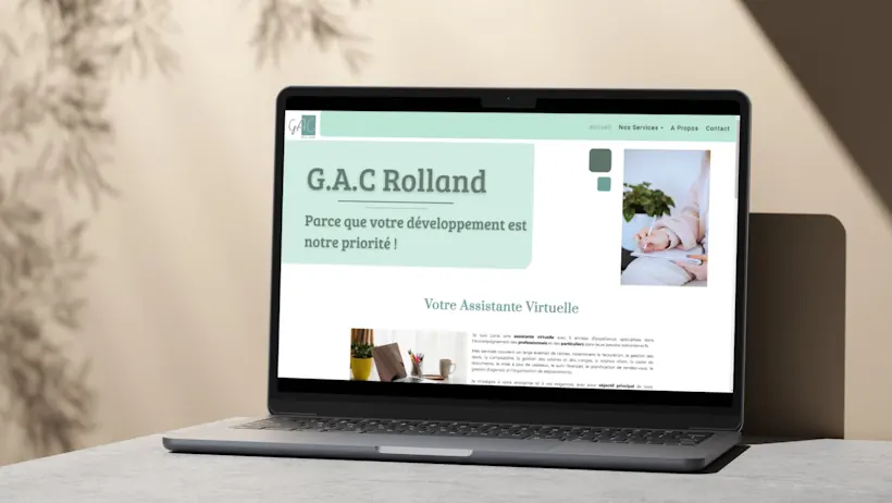 mockup site web-G.A.C Rolland-assistante administrative-gestion d'entreprise-communication digitale-marketing-site web-auvergne-puy de dôme